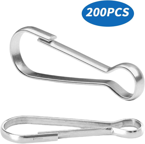 Generic 200-Pack Durable 0.9"" Link Hooks for Keys, Keychains, Jewelry, Curtain Clips, Home, Office, Craft Projects, DIY, Secure and Versatile, St...