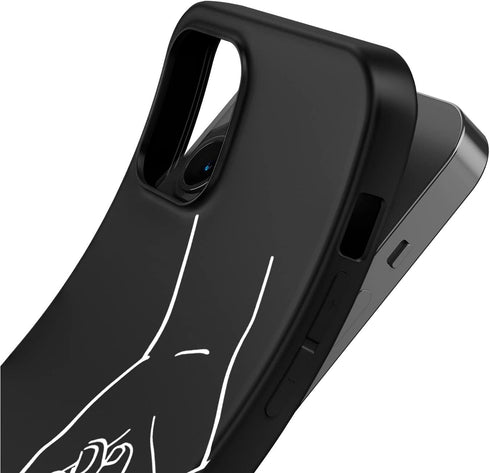 Black Matching Phone Cases compatible with - iPhone 14 Pro Max - 6.7 inch for Couples Holding Hands Cover Cute Always and Forever Shockproof Anniv...