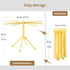 Ourokhome Collapsible Pasta Drying Rack, Plastic Foldable Homemade Fresh Spaghetti Stand Dryer Noodle Hanger for Kitchen with 10 Arms, Stable, Eas...