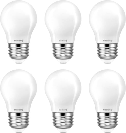 15-25 Watt Equivalent LED Light Bulbs, Dimmable, Soft White 2700K, E26 Medium Base, Low Watt LED Bulbs, 2W 200LM, A15 Frosted, Pack of 6...