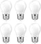 15-25 Watt Equivalent LED Light Bulbs, Dimmable, Soft White 2700K, E26 Medium Base, Low Watt LED Bulbs, 2W 200LM, A15 Frosted, Pack of 6...