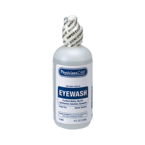 First Aid Only SmartCompliance Refill Eye Wash Solution, Sterile Isotonic Buffered Solution for Flushing & Irrigating Eyes, 4-oz Bottle...