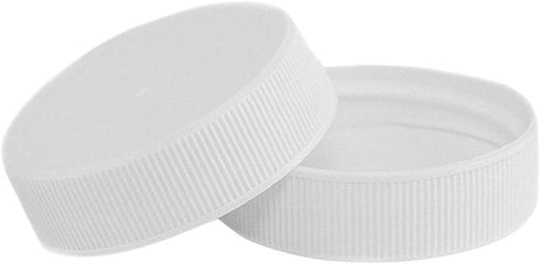 North Mountain Supply 38mm White Plastic Screw Caps With F217 Foam Liner - Pack of 15 Leak Proof Lids...