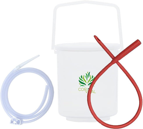 Coffee Enema Kit for Colon Cleansing - Recommended by Gerson Home Enema Kit - Enema Bucket Kit with Red Tube - Colon Detox Organic Coffee Enema - ...