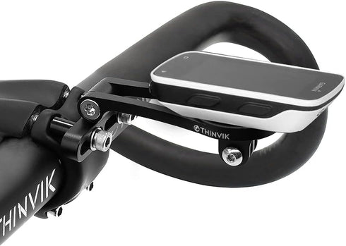 Thinvik Out-Front Extended Mount&Bike Computer Mount for Garmin,Adjustable Angle Combo Mount for Garmin Edge 1040 1030 840 830 540 530 130 - CNC A...