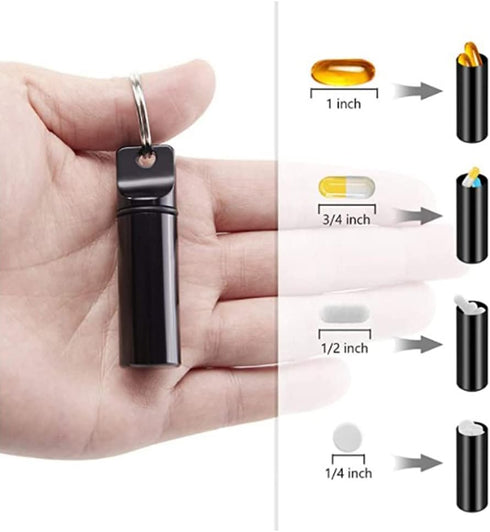 4 Packs Aluminum Pill Box Case and Designed Earplugs Storage (red,Black,Silver and Blue)...