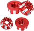 VGEBY 4pcs RC Hex Nuts, M4 Carving Hexagonal Nuts Aluminum Alloy RC Wheel Nuts Fit for D3 D4 1/10 RC Car(Red) Rc Hex Nut for Traxxas 1/10 17Mm Hex...