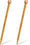 10 mm Bamboo Knitting Needle Straight Single Pointed 10 Inch Long Wooden Knitting Needles Wooden Sweater Thick Knitting Needles for Beginners, Soc...