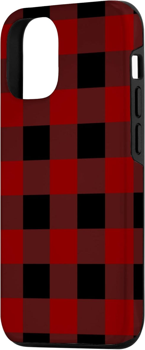 iPhone 12/12 Pro Buffalo Plaid Check Tartan Pattern Lumberjack Flannel Case...