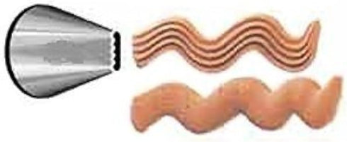 Ateco # 46 - Ribbon Pastry Tip - Stainless Steel...