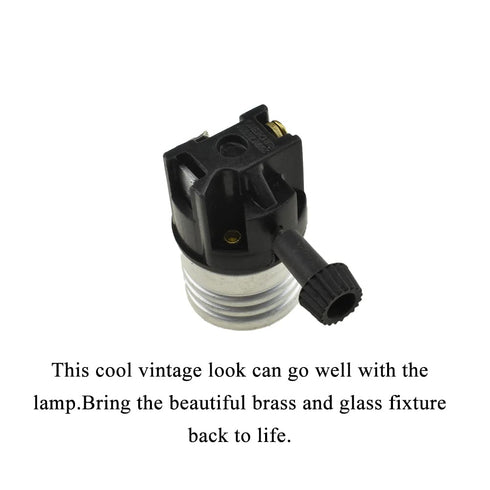 HAHIYO E26 Lamp Socket Screw in Mount Light Socket Bulb Holder Fixture Easy Wire Tighten Down Not Loose Twist PBT+ Plastic Maximum for Decor Table...