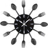 Timelike Kitchen Wall Clock, 3D Removable Modern Creative Cutlery Kitchen Spoon Fork Wall Clock Mirror Wall Decal Wall Sticker Room Home Decoratio...