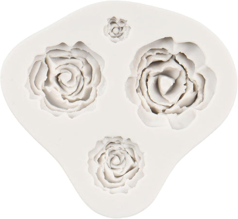 Rose Mold Rose Flower Silicone Fondant Cake Molds For Cupcake Topper Cake Decoration Chocolate Candy Polymer Clay Gum Paste...