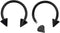 Forbidden Body Jewelry Set of 2 Rings: 16g 10mm Black IP Plated Surgical Steel Spiked Horseshoe Hoop Rings...