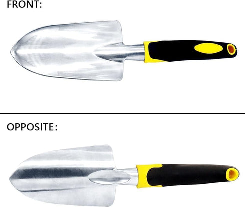 Garden Trowel & Hand Wide Shovel Pointed with Soft Rubberized Non-Slip Ergonomic Handle for Planting, Transplanting, Weeding, Moving and Smoothing...