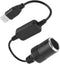 USB A to Cigarette Lighter Adapter Power Cable 12V Cigarette Lighter Socket Female Converter Adapter Cord for Driving Recorder, Electronic Dog, Ca...