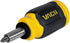 VACO VAC1080 Multi-Bit Stubby Screwdriver, Impact Driver, 8-in-1 Adjustable Magnetic Tool with Phillips, Slotted, and Square Bits...