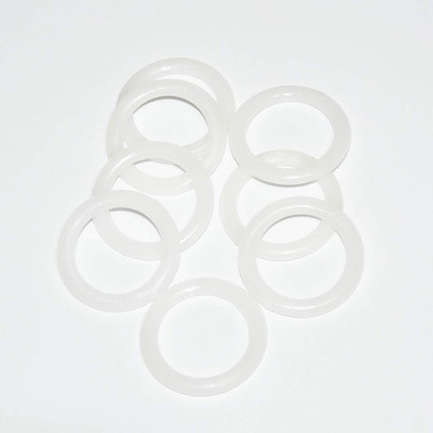 Plastic O Rings 15Pack 1" DIY Crochet Ring Circle Hook Craft Tool Accessory for Handbag Car Seat Manual Handbag Material Plastic Ring Hook Café Cu...