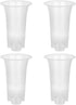 Beautyflier 5” Pack of 4 Clear Flower Pot Planter Plastic Orchid Pot with Holes Tall Plant Pots for Home Office Desk Garden Flower Shop Decoration...