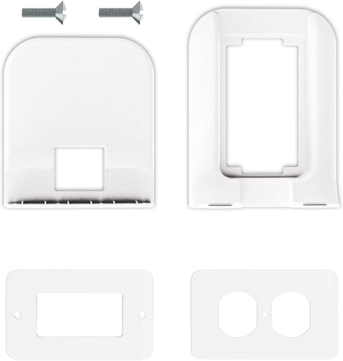 WALI Outlet Shelf Wall Holder, Bathroom Shelf up to 10lbs Standard Vertical Duplex Wall Organizer for Smart Home Decor Space Saving Power Tools, T...