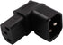 IEC C14 to C13 Power Adapter PDU Plug/Socket Down 90 Degree for LCD Wall Mount TV 2 Pack...