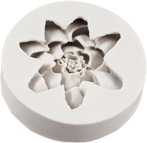 Flower Silicone Molds Lotus Flower Silicone Fondant Mold for Cake Decoration Cupcake Topper Chocolate Candy Polymer Clay Resin Gum Paste Sugar Cra...