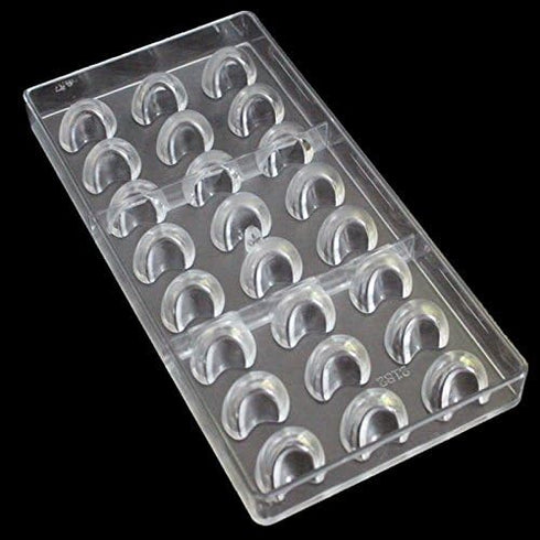 Moon Shaped Polycarbonate Chocolate Mold Hard PC Candy Mold Tray Clear Chocolate Tray...