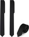 Lounsweer 2 Pack Black Necktie Mens Slim Ties 1.58" Solid Color Skinny Necktie 4 cm Men's Black Tie Regular Tie for Formal and Casual Occasions...