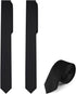 Lounsweer 2 Pack Black Necktie Mens Slim Ties 1.58" Solid Color Skinny Necktie 4 cm Men's Black Tie Regular Tie for Formal and Casual Occasions...