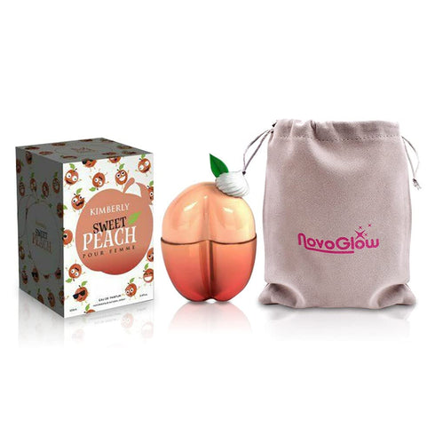 Kimberly Sweet Peach-Eau de Parfum Spray Perfume, Fragrance For Women - Daywear, Casual Daily Cologne Set with Deluxe Suede Pouch- 3.4 Oz Bottle- ...