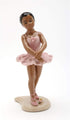 20901 African American Ballerina in Pink Dress 6 1/8" H...