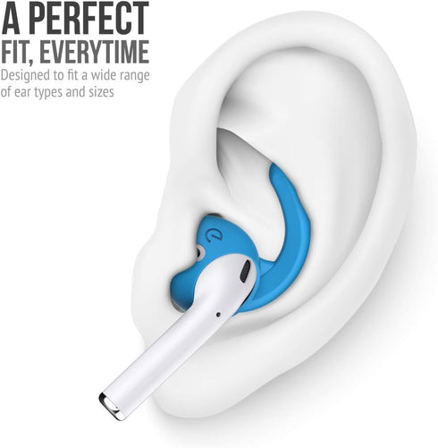 EarBuddyz 2.0 Ear Hooks and Covers Accessories Compatible with Apple AirPods 1 & 2 or EarPods Headphones/Earphones/Earbuds (3 Pairs) (Sky Blue)...
