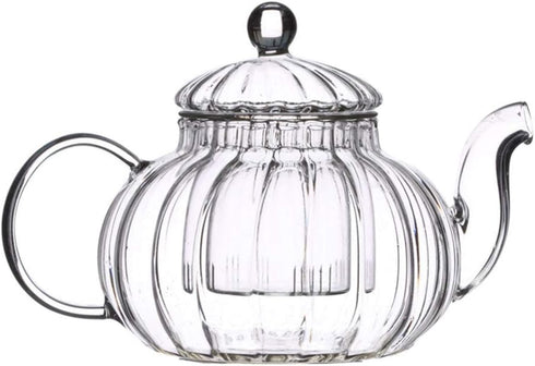 Glass Teapot with Infuser, Stovetop Safe Tea Kettle, Blooming and Loose Leaf Tea Maker...