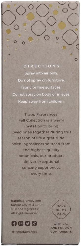 Trapp - No. 94 Fireside Pumpkin - 3.4 oz. Fragrance Mist (2 Pack) - Aromatic Home Fragrance with Seasonal Scent Notes of New England Pumpkin, Smok...