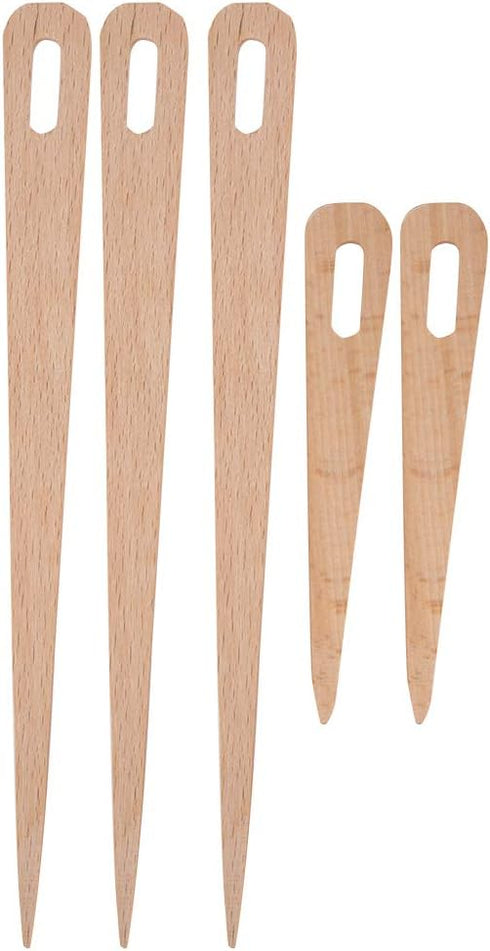 Wooden Big Eye Knitting Needles Kit, 5PCS DIY Wooden Big Eye Knitting Needles Tapestry Weaving Crafts Tools......