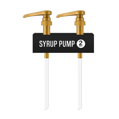 Syrup Pump for Coffee Syrup Bottles – 2-Pack Dispenser Pumps Fits 750ml / 25.4 oz Flavoring Syrup Bottles – Compatible with Torani, Monin & More –...