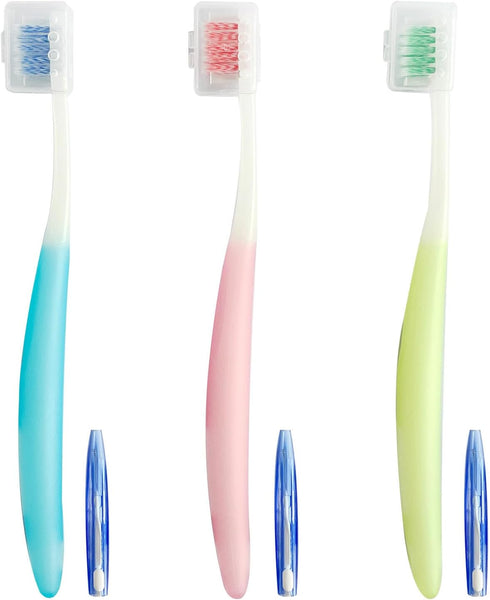 3-Pack Orthodontic Dental Care Kit – includes Soft Bristle Toothbrushes and Braces-Friendly Brush Flosser for Cleaner Interdental Brush Toothpick,...