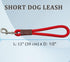Short Dog Leash, 12 Inch Rope Traffic Handle Leash, 1/2" Strong Nylon Dog Training Tab for Medium/Large/Ex-Large Dogs Outdoor Walking, Red...