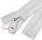 YaHoGa #10 100 Inch Separating Large Plastic Zippers White with Double Pull Tab Slider Heavy Duty Zippers for Sewing, Sleeping Bag, Boat, Marine, ...