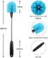 Stainless Steel Long Handle Water Bottle Brush, Flexible Scrubbing Brush for Cleaning Water Bottles, Baby Water Bottles, Glassware, Food Jars, Spo...