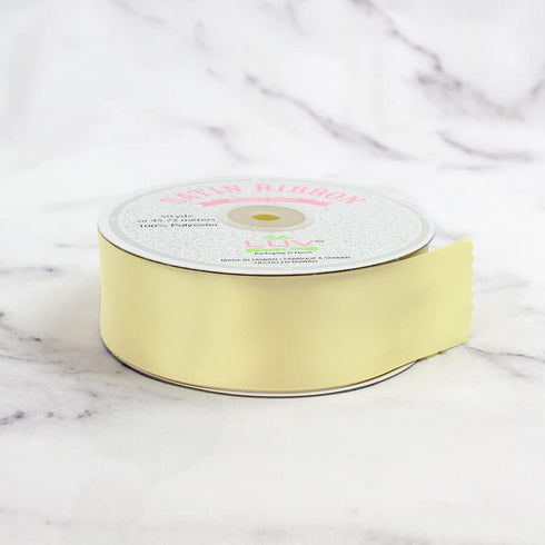 Creative Ideas PSF1102-617 Solid Satin Ribbon, 1-1/2"/50 yd, Baby Maize...