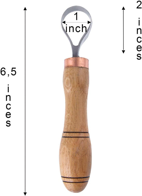 STAMESKY Wood Carving Scorp Knife | Round Carving Tool for Spoons, Bowls, and Cups | Spoon Bowl Carving Tools | Wood Carving for Beginners | Oak W...