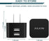 2Pack USB Wall Chargers, 2.4A Dual Port Fast Charger Block Square Flat Power AC Adapter Phone Brick Charging Station for iPhone, Samsung Galaxy, L...