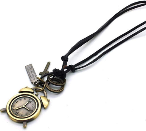 Gnognauq 100 Gram Clock Face Charm Pendant Multistyle Gears Steampunk Pendant for DIY Necklace Bracelet Jewelry Making and Crafting(Antique Bronze...