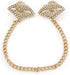 Clear Crystal Lips Collar Chain Pin Brooch In Gold Plated Metal...