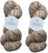 2PK Ipek Yolu Knit and Crochet Yarn, Silk Wool Blend, Multicolor Yarn, Hand-Dyed, Organic, 200g, 800m (Greys)......