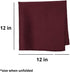 tiemart Dark Burgundy Matte Finish Pocket Square...