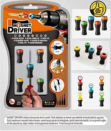 Bit Holder Magnetic Magnet Driver® B50, The Great Invention that holds the Screws and allows Screw with One Hand, adaptable to any Screwdriver or ...