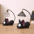 Resin Cat Design lamp Creative Night Light Table Bedside Lamps for Reading (Iron Wire Lampshade,3.1 x 4.7 x 6.7Inch)...
