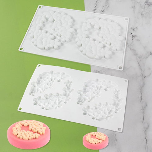 Flower Cloud Shaped Donut Silicone Mold Fondant Cake Mold DIY Chocolate Baking Tools Cake Decoration Accessories Bakeware (Cloud Flower L_11.84 X7...